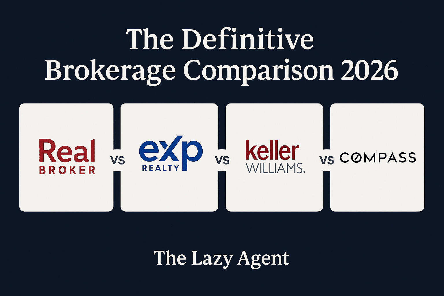 You are currently viewing Real Broker vs eXp vs Keller Williams vs Compass: The Definitive Brokerage Comparison for 2026